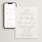 "la noce" - Wedding Website in Ink by Design Lotus - Match Your Stationery