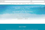 "Tide Pools" - Wedding Website in Sea by Krissy Bengtson - Desktop Design