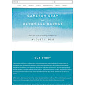 "Tide Pools" - Wedding Website in Sea by Krissy Bengtson - Mobile Layout