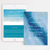 "Tide Pools" - Wedding Website in Sea by Krissy Bengtson - Match Your Stationery