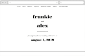"Letters" - Wedding Website in Silk by JoAnn Jinks - Desktop Design