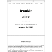 "Letters" - Wedding Website in Silk by JoAnn Jinks - Mobile Layout