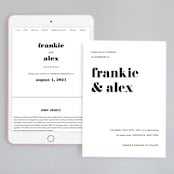 "Letters" - Wedding Website in Silk by JoAnn Jinks - Match Your Stationery