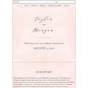 "Formal Watercolor" - Wedding Website in Bashful by Jennifer Postorino - Mobile Layout