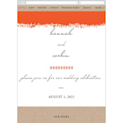"Joyfully Ever After" - Wedding Website in Tangerine by Faith Harlow - Mobile Layout