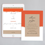 "Joyfully Ever After" - Wedding Website in Tangerine by Faith Harlow - Match Your Stationery