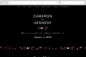 "Starry Skies" - Wedding Website in Twilight by Kelly Schmidt - Desktop Design