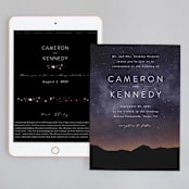 "Starry Skies" - Wedding Website in Twilight by Kelly Schmidt - Match Your Stationery