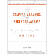 "Passport" - Wedding Website in Coral by Sarah Curry - Guest Management