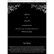 "Enchanted fields" - Wedding Website in Noir by Jennifer Wick - Mobile Layout