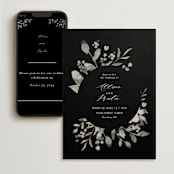 "Enchanted fields" - Wedding Website in Noir by Jennifer Wick - Match Your Stationery