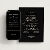 "Black Tie Affair" - Wedding Website in Onyx by Hooray Creative - Match Your Stationery