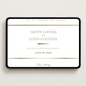 "Opulence" - Wedding Website in Pearl by Stacey Meacham - Desktop Design