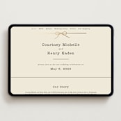"Bow Tie" - Wedding Website in Ivory by Baumbirdy - Desktop Design