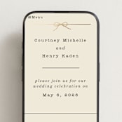 "Bow Tie" - Wedding Website in Ivory by Baumbirdy - Mobile Layout