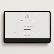 "Hand Illustrated Whimsical Chandelier" - Wedding Website in Noir by Jackie Crawford - Desktop Design
