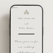 "Hand Illustrated Whimsical Chandelier" - Wedding Website in Noir by Jackie Crawford - Mobile Layout