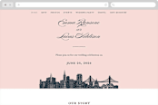 "Big City - San Francisco" - Wedding Website in Blush by Hooray Creative - Desktop Design