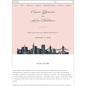 "Big City - San Francisco" - Wedding Website in Blush by Hooray Creative - Guest Management