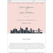 "Big City - San Francisco" - Wedding Website in Blush by Hooray Creative - Mobile Layout