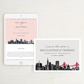 "Big City - San Francisco" - Wedding Website in Blush by Hooray Creative - Match Your Stationery