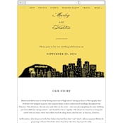 "Big City - Los Angeles" - Wedding Website in Lemondrop by Hooray Creative - Mobile Layout