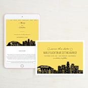 "Big City - Los Angeles" - Wedding Website in Lemondrop by Hooray Creative - Match Your Stationery