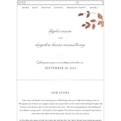 "Daydream" - Wedding Website in Rose Gold by Jennifer Postorino - Mobile Layout