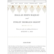 "Deco Fan Border" - Wedding Website in Classic White by Kelly Schmidt - Guest Management