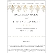"Deco Fan Border" - Wedding Website in Classic White by Kelly Schmidt - Mobile Layout