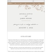 "Sketched Flora" - Wedding Website in Cream by Paper Raven Co. - Mobile Layout