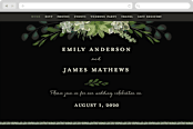 "Agave & Greens" - Wedding Website in Midnight by Susan Moyal - Desktop Design