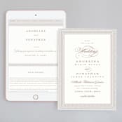 "Simply Grand" - Wedding Website in Dove by Hooray Creative - Match Your Stationery