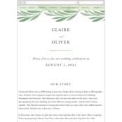 "Garden Square" - Wedding Website in Basil by Olivia Raufman - Mobile Layout