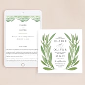 "Garden Square" - Wedding Website in Basil by Olivia Raufman - Match Your Stationery