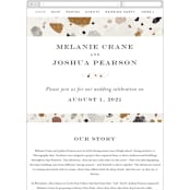 "Terrazzo Frame" - Wedding Website in Mustard by Amy Payne - Mobile Layout