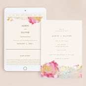 "desert chic" - Wedding Website in Blush by AK Graphics - Match Your Stationery