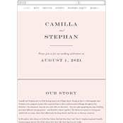 "Simply Framed" - Wedding Website in Blush by Maddy Hague - Guest Management