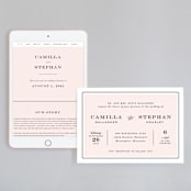 "Simply Framed" - Wedding Website in Blush by Maddy Hague - Match Your Stationery