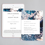 "swirl" - Wedding Website in Celestial by Alethea and Ruth - Match Your Stationery