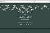 "Watercolor Wreath" - Wedding Website in Linen by Katrina Crouch - Desktop Design