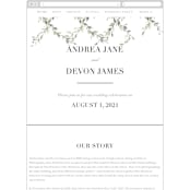 "Watercolor Wreath" - Wedding Website in Linen by Katrina Crouch - Guest Management
