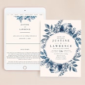 "Southern Comfort" - Wedding Website in French Blue by Chris Griffith - Match Your Stationery
