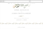 "Romantic Eucalyptus" - Wedding Website in Sage by Petra Kern - Desktop Design
