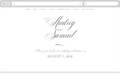 "Roman Shade" - Wedding Website in Evergreen by Carrie ONeal - Desktop Design