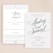 "Roman Shade" - Wedding Website in Evergreen by Carrie ONeal - Match Your Stationery