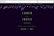 "Fire and Ice" - Wedding Website in Fire by Jessica Corliss - Desktop Design