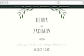 "Oliviers" - Wedding Website in Spring by Gwen Bedat - Desktop Design
