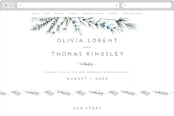 "Winterelle" - Wedding Website in Cornflower by Petra Kern - Desktop Design
