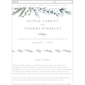 "Winterelle" - Wedding Website in Cornflower by Petra Kern - Mobile Layout